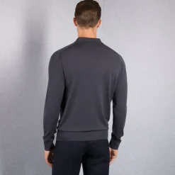 Outlet Zip Polo Shirt Mens Knitwear