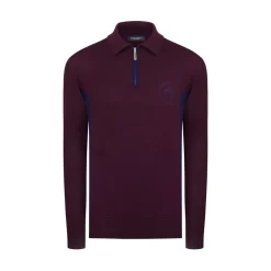 Best Sale Zip Polo With Eagle Head Mens Knitwear